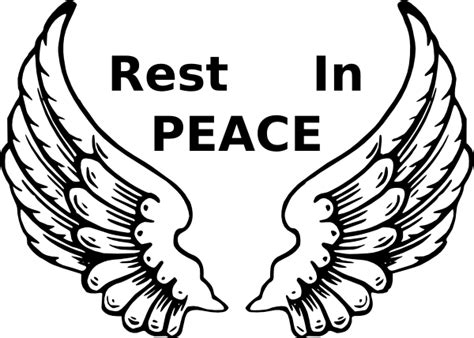 Rest In Peace Wings Clip Art at Clker.com - vector clip art online ...