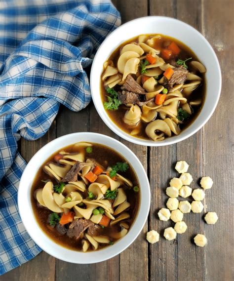 Instant Pot Scratch Beef Noodle Soup - Frugal Hausfrau