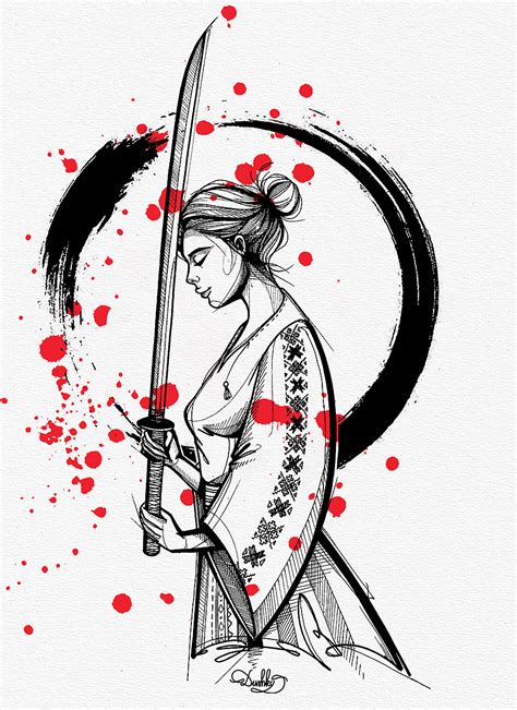 rustic samurai - tattoo design