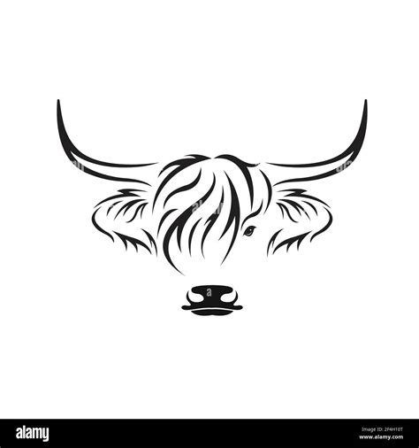 Highland Cow Head SVG