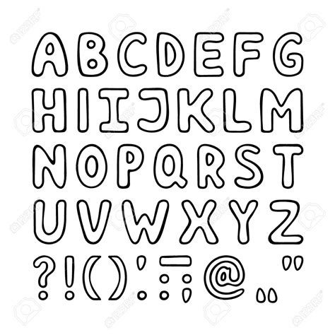 Clip Art Black White Alphabet