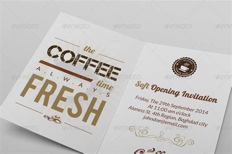 Cafe Soft Opening Invitation Card Vol.3 by OWPictures | GraphicRiver