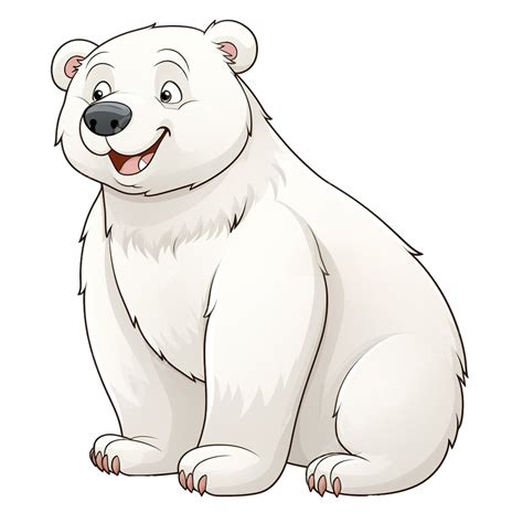 Polar Bear Cartoon Illustration, Bear Clipart, Cartoon Clipart, Bear ...