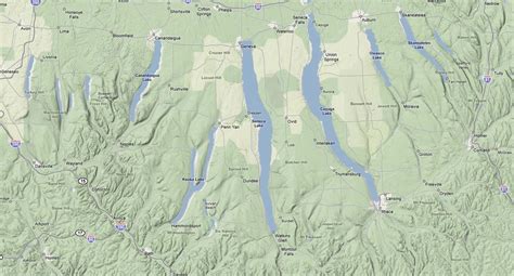 Image - Finger Lakes large elevation map.jpg - The Finger Lakes Wiki