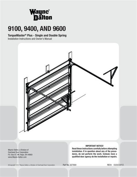 Wayne Dalton Torquemaster Plus Replacement Garage Door Spring - Bios Pics