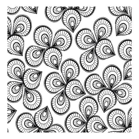 Simple Floral Vector Art PNG, Floral Simple Black And White Patterns ...