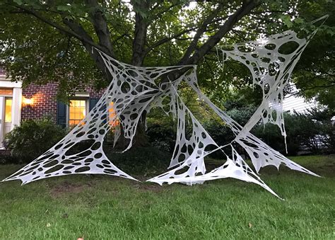 Giant Halloween Spider Webs - South Lumina Style