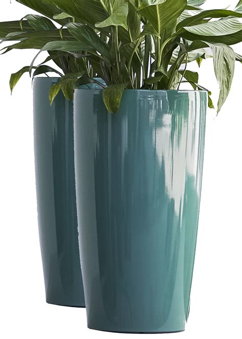 Nested Plastic Self Watering Round Planter Pot (PL3448TUR) – XBrand ...