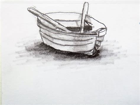 Boat Pencil Drawing, Pencil Sketch, Graphite Sketch, Original - Etsy