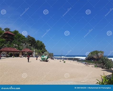 Pantai Mesra Yogyakarta foto de stock. Imagem de turismo - 200184230