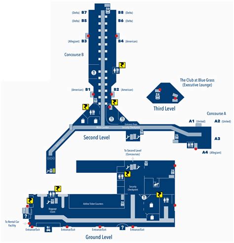 Terminal Map – Blue Grass Airport – LEX