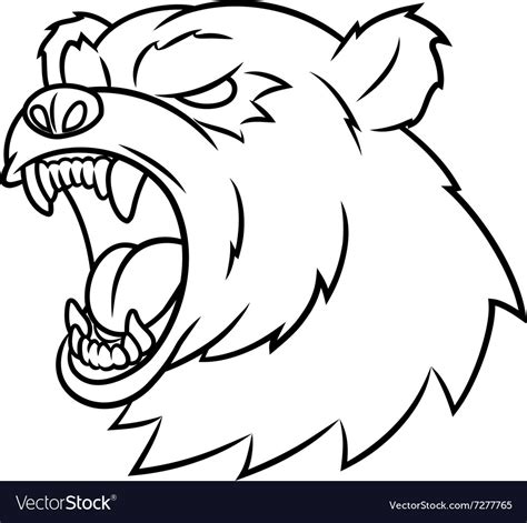 Angry bear head Royalty Free Vector Image - VectorStock