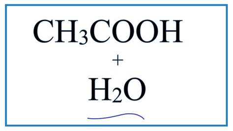 Chemical Equation For Ionization Of Acetic Acid In Water - Tessshebaylo