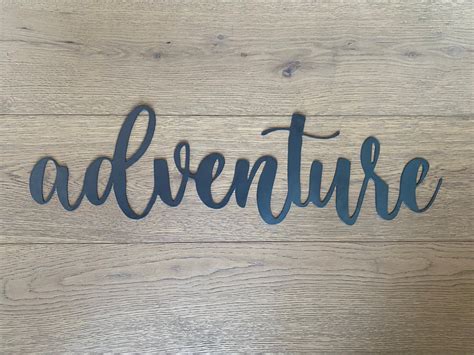 Adventure Metal Word Metal Wall Art Adventure Word Sign - Etsy