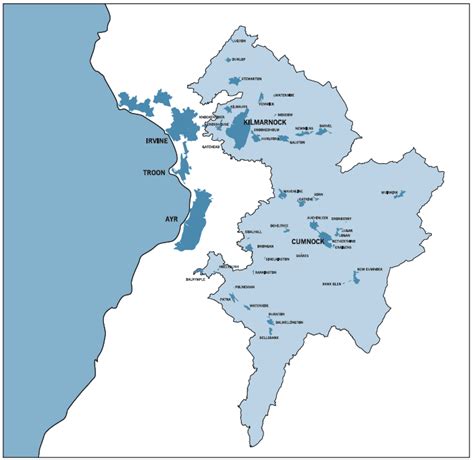 Map of East Ayrshire Province Area