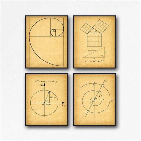 Math Gift Poster Set of Math Posters For Math Student WB210