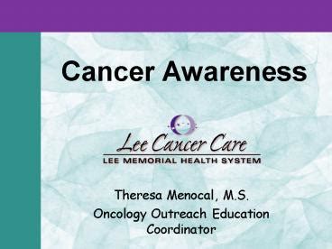 PPT – Cancer Awareness PowerPoint presentation | free to view - id ...