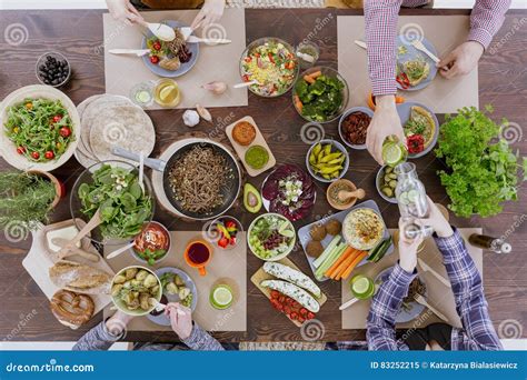 Various Healthy Food On Table Stock Image Image Of Meal Dinner 83252215