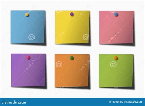 Colorful post it notes stock illustration. Illustration of paper ...