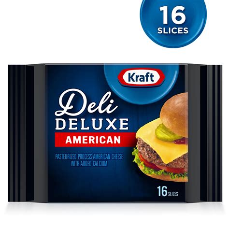 Kraft Deli Deluxe Cheese Slices, American Cheese, 16 ct - 12.0 oz ...