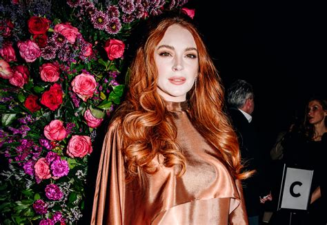 Lindsay Lohan Glows in Bronze at Christian Siriano Fall 2023 NYFW Show