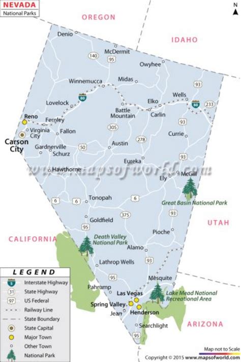 Nevada State Parks Map - Printable Map