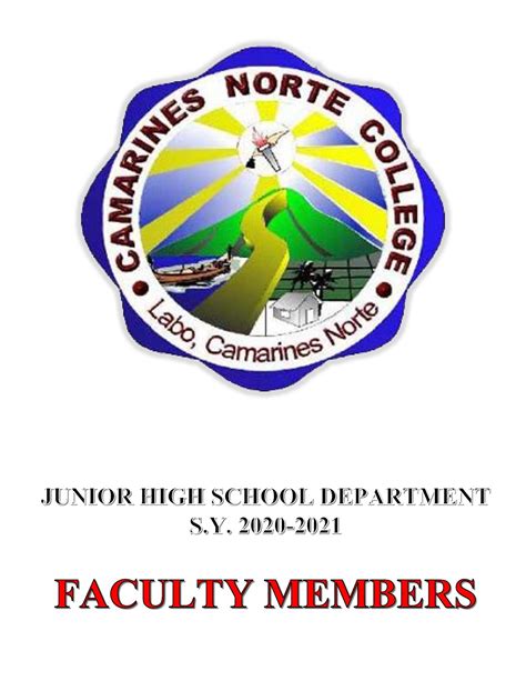 Camarines Norte College Junior High School Department - Home | Facebook