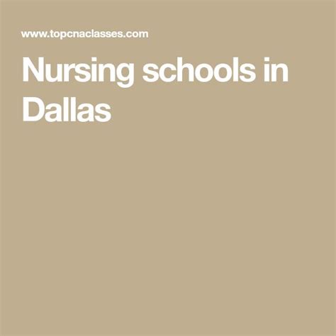 Nursing schools in Dallas | Nursing school, Nurse, School