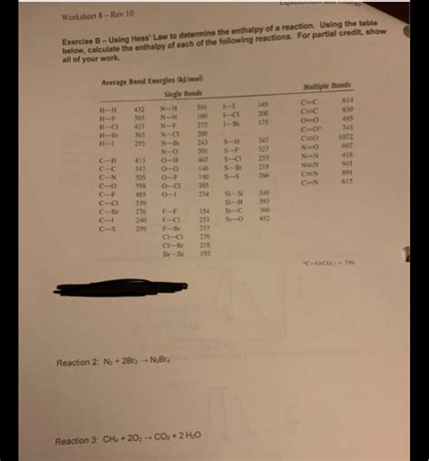 30++ Hess's Law Worksheet Answers – Worksheets Decoomo