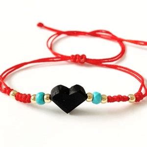 Azabache Bracelet, Azabache Bracelet for Adult, Heart Bracelet, Jet ...