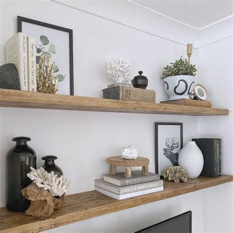 Wooden Floating Shelf Wood Reclaimed Rustic Pine Chunky Industrial Oak ...