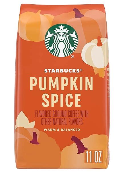 Amazon.com: Starbucks Flavored Ground Coffee, Pumpkin Spice Flavored ...