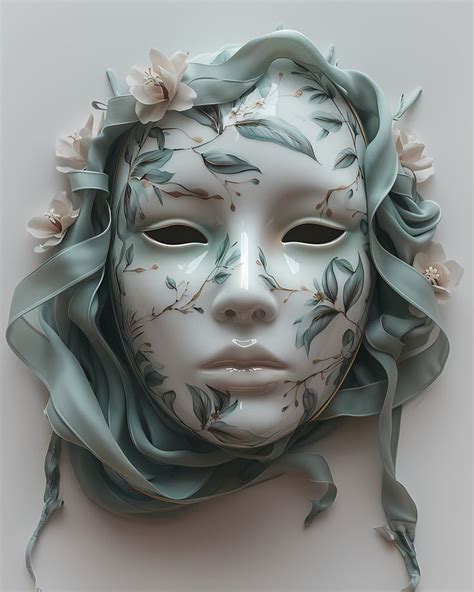 Mask, Soft Colors, Tempered Glass Wall Decor, Wall Arts, Carnival Mask ...