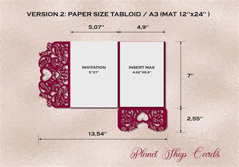 Tri Fold Wedding Invitation Template Envelope Card for - Etsy