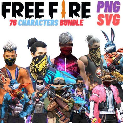 Garena Free Fire Characters Bundle PNG, SVG, Free Clipart - Etsy