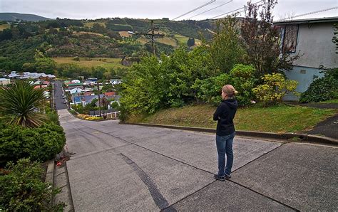 Baldwin Street, New Zealand - The Steepest Residential Street In The ...