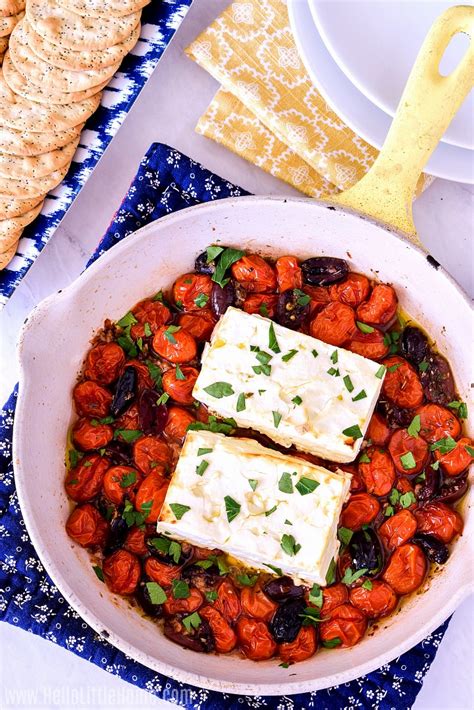 Baked Feta with Tomatoes and Olives | Hello Little Home