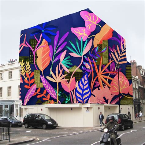 Building wrap // Bella Gomez | Mural art, Street art, Street art graffiti