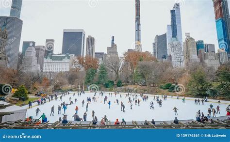 Famous Ice Rink at Central Park at Christmas Time - NEW YORK, USA ...