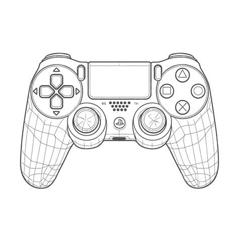 Playstation Controller Sketch Template Vector Drawing File Outline ...