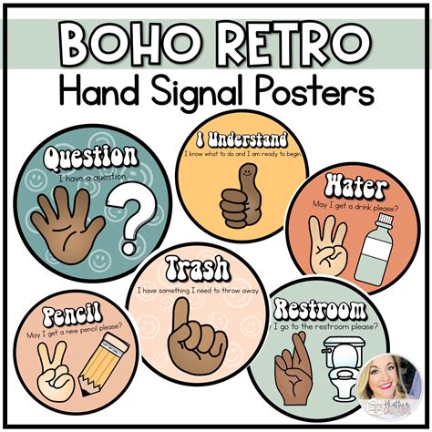 Hand signal posters for classroom management – Artofit