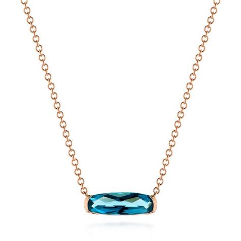 London Blue Topaz Pendant #105411 - Seattle Bellevue | Joseph Jewelry