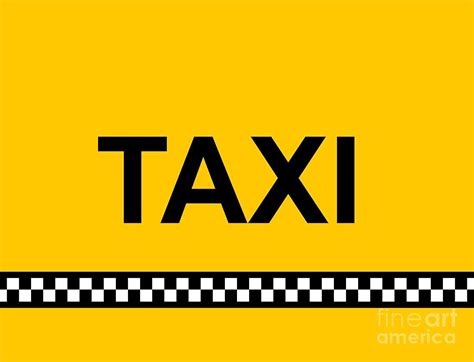 TAXI Sign Digital Art by Henrik Lehnerer - Pixels