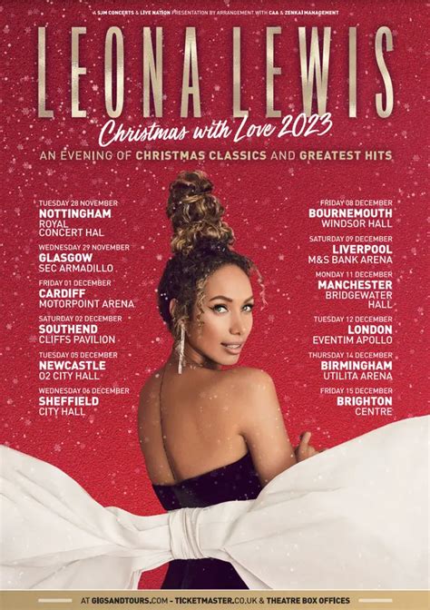 Leona Lewis Christmas With Love Tour: Locations, dates and where to buy ...