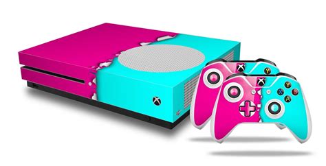 XBOX One S Console Controller Bundle Skins Ripped Colors Hot Pink Neon ...