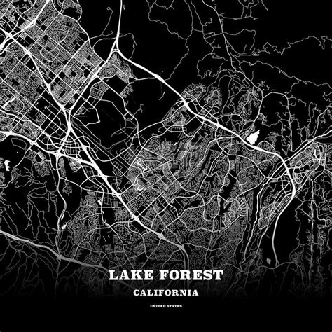 Lake Forest, California, USA map | Map poster, Poster template, Usa map