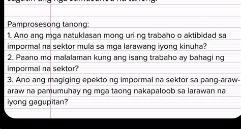 Pamprosesong Tanong 1 Ano Ang Mga Natuklasan StudyX