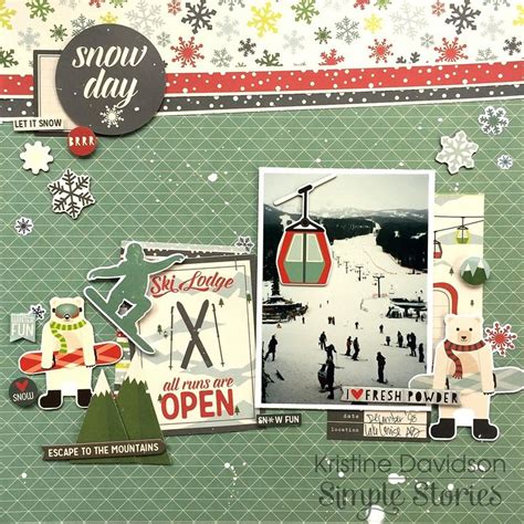 Snow Day * Simple Stories - Scrapbook.com | Christmas scrapbook layouts ...