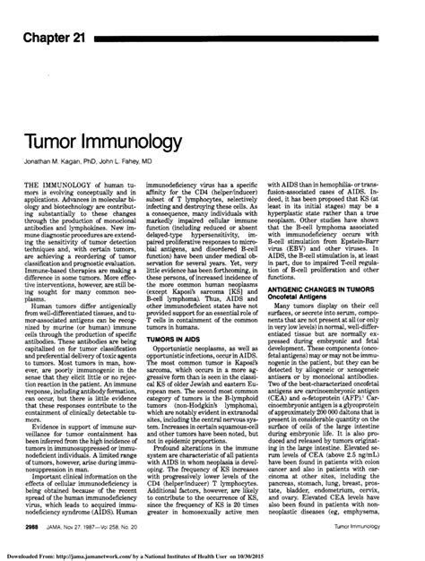 (PDF) Tumor Immunology