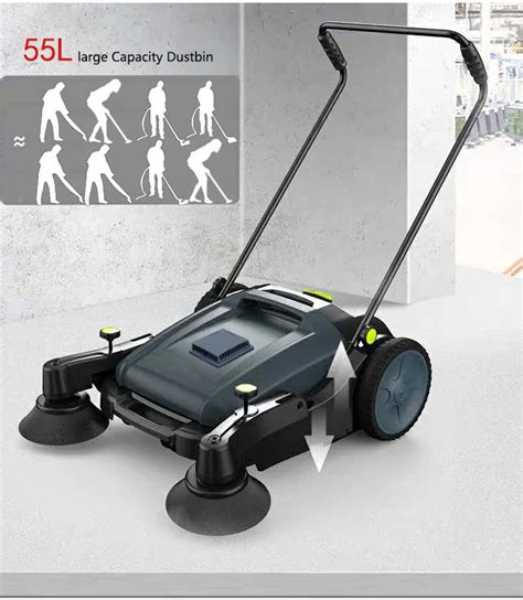 Anrunto S1-2 Hand push handheld manual road sweeper manual floor ...